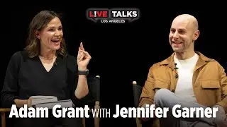 Adam Grant in conversation with Jennifer Garner at Live Talks Los Angeles