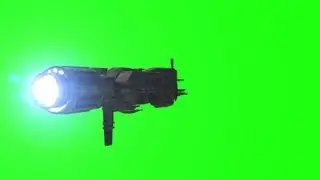 Alien Spaceship Sulaco VFX fly Animation on green screen - free use