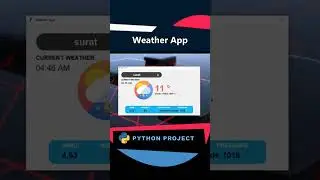 Build a Weather App in Python | Python Tkinter Project #Shorts #Python