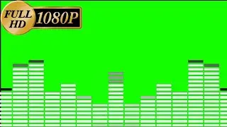 Copyright free green screen Audio Spectrum Visualiser video footage Full HD 1080p