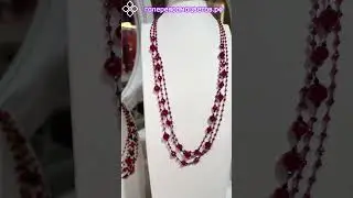 Ожерелье из красной шпинели от Галереи Самоцветов #jewelry #натуральныекамни