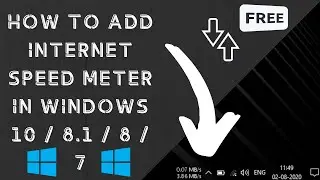 How to add internet speed meter in Windows 10