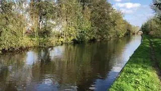 The old river rhine between harmelen and city of woerden - netherlands