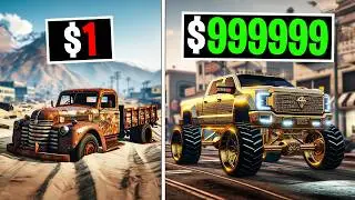 upgrading CHEAPEST to MOST EXPENSIVE TRUCK.. GTA 5 RP