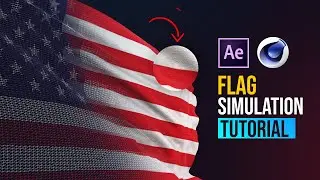 Realistic Flag Simulation  - Cinema 4D and After Effects Tutorial