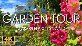 Stunning Victorian Homes and Gardens With Relaxing Music | Mackinac Island Garden Tour 2024