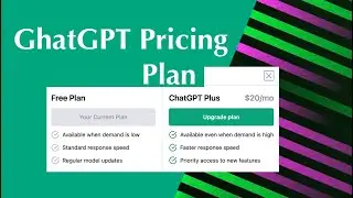 GhatGPT Pricing Plan 2023 | ChatGPT Plus Subscription Cost Per Month