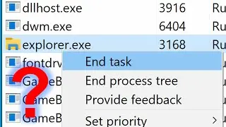 What happens if you end explorer.exe in different versions of Windows?