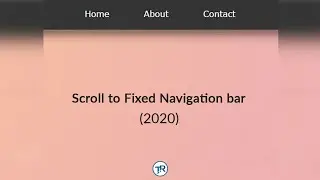 SCROLL TO FIXED NAVBAR (2020) | STICKY NAVBAR