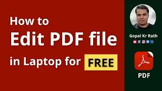 How to Edit PDF File in Laptop for Free