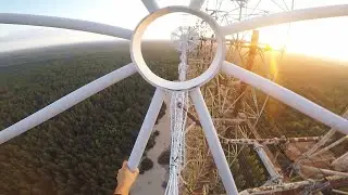 ✅ ЗАЛЕЗ на ДУГУ в ПРИПЯТИ. Climbing and Exploring Duga-3 in Chernobyl