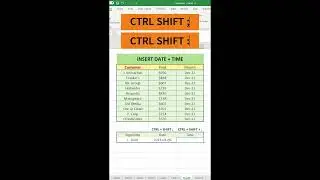 Set Date and Time SHORTCUTS In Excel