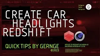 Gernge Quick Tips - Car Headlights | Cinema 4D Redshift