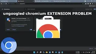 ungoogled chromium EXTENSION PROBLEM | Windows 11 | 2022