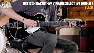 No Talking...Just Tones | Gretsch G6128T-59 Vintage Select 59 Duo Jet | Black