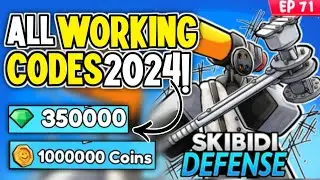 ⚠️NEW EP 71 CODES!⚠️SKIBIDI TOWER DEFENSE CODES 2024 - ROBLOX SKIBIDI TOWER CODES (MARCH 2024)