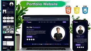 🚀Create a Responsive Portfolio Website using HTML CSS and JavaScript!