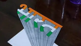 How to draw BHARAT 3D illusion for beginners 😱😍|| 3d drawing tutorial || @mr.indianchitrkar