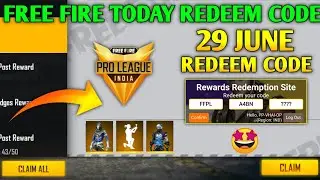 29 JUNE REDEEM CODE | TODAY NEW REDEEM CODE | FREE FIRE PRO LEAGUE DREAM TEAM EVENT | 29 JUNE 2021