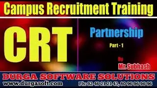 Campus Recruitment Training (CRT) |Aptitude| Partnership Part - 1 by Subhash