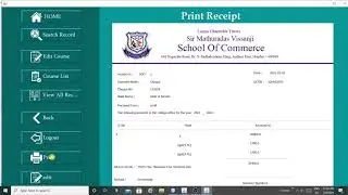 Part-19 JAVA-Fees Management System | How to print the jpanel in java Netbeans| Unique Developer|