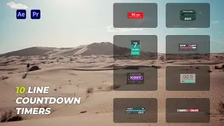 Line Countdown Timers | After Effects and Premiere Pro elements