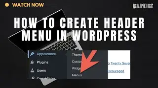 How to create menu in wordpress