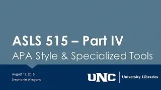 ASLS 515 - Part IV: