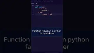 Recursive function in python #shorts