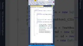 Load data from SQL to GridView in asp net C# #short #sql #programminggeek #gridview