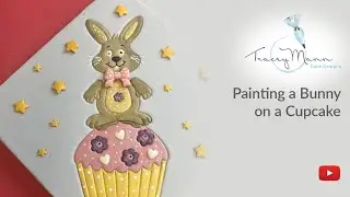 Bunny on a cupcake cake painting with Tracey Mann