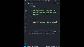 clear Set Method in Python #shorts #short