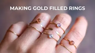 How to make GOLD FILLED JEWELRY - stacking rings tutorial | Gold Fill