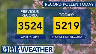 North Carolina Forecast: Record-breaking pollen and near-record heat highlight Mondays forecast