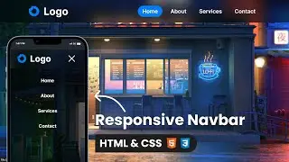 Responsive Navigation Bar HTML & CSS Tutorial