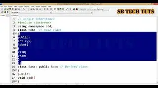 Single Inheritance in C++ Practical | Inheritance | C++ Programming