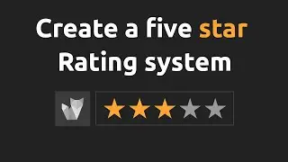 Creating the front-end of a five star rating system with javascript, html, and css.