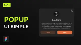 UI simple popup in Figma #5 | UI Challenge by Malewicz