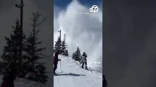 Avalanche sends massive snow cloud over skiers at Utah resort