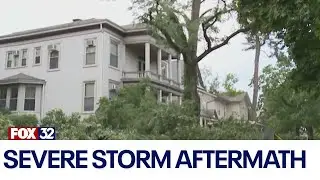 Cleanup efforts underway in Evanston after severe storms pass through