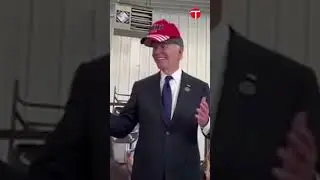 Biden wears Trump hat at Pennsylvania event