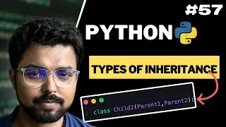 57. Types of Inheritance in Python | Python for Beginners in Hindi (Full Course)