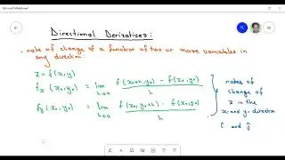 Directional Derivatives