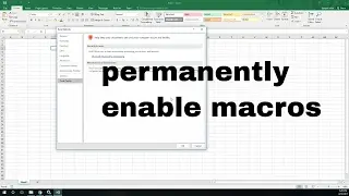 how to permanently enable macros in excel - vbatip#18