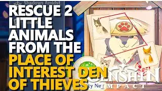 Rescue 2 little animals from the Place of Interest Den of Thieves Genshin Impact