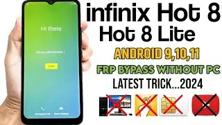 Infinix Hot 8 (X650C) FRP Bypass 2024 | Without Pc | Google Account Unlock / hot 8 lite frp bypass