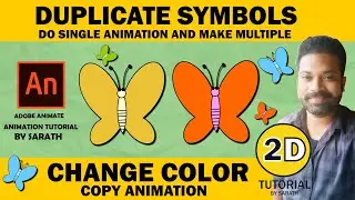 DUPLICATE SYMBOL | DO SINGLE ANIMATION AND MAKE MULTIPLE|how to duplicate symbol in adobe animate