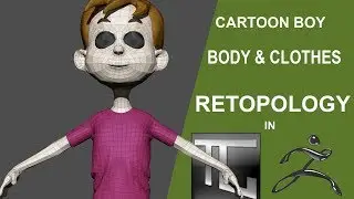 Retopology Body and Clothes Carton Boy Character - Part 07