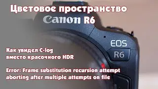 Цветовой профиль Canon R6 BT.2020, как HDR стал C-Log и исправляю ошибку Error retrieving frame