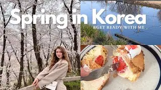 Spring in Korea 🌸 GRWM, cherry blossom hunting & university routine